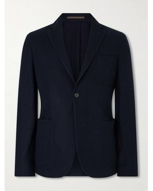 Slowear Wool-Blend Jersey Blazer - Blue