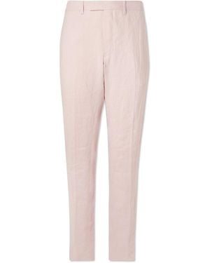 MR P. Phillip Slim-Fit Linen Suit Pants - Pink
