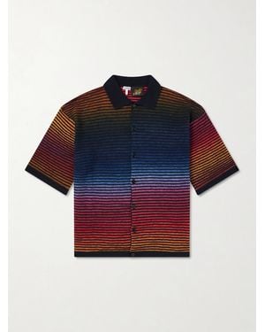 Loewe Paula's Ibiza Knitted Cotton-Blend Shirt - Blue