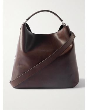 Dries Van Noten Leather Messenger Bag - Brown