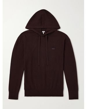 Loewe Anagram-Embroidered Cotton-Blend Hoodie