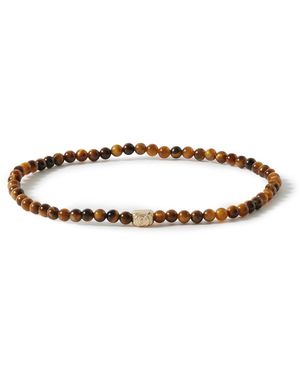 Luis Morais Tiger's Eye Beaded Bracelet - White