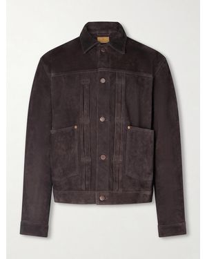 Nudie Jeans Dante Ii Suede Trucker Jacket - Brown