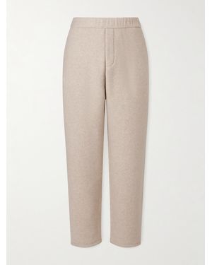 Loro Piana Straight-leg Wool-blend Joggers - Natural