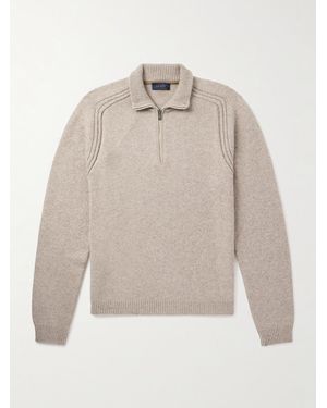Sease Cashmere Half-Zip Jumper - White