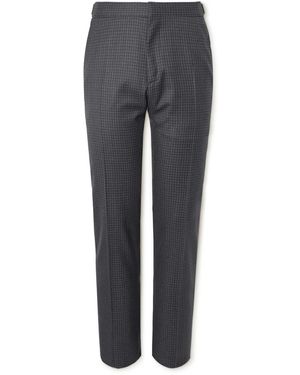 Tom Ford Dyllan Checked Wool Suit Pants - Gray