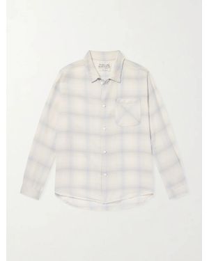 Remi Relief Viyella Checked Wool-blend Shirt - White