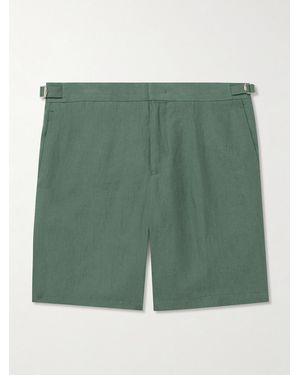 Orlebar Brown Shorts A Gamba Dritta - Verde
