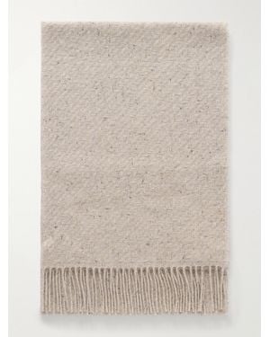Johnstons of Elgin Fringed Cashmere Scarf - Natur