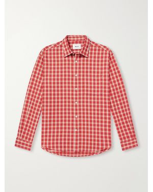 NN07 Deon 5465 Checked Organic Cotton-Flannel Shirt - Red