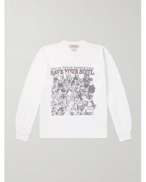 Remi Relief Printed Cotton-jersey T-shirt - White