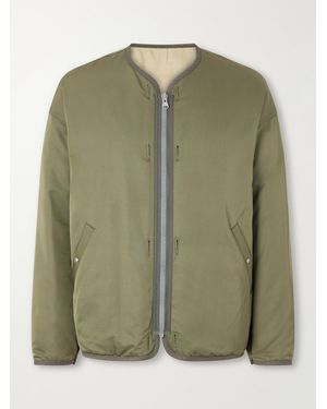 Visvim Wool And Silk-Blend Twill Down Liner Jacket - Green