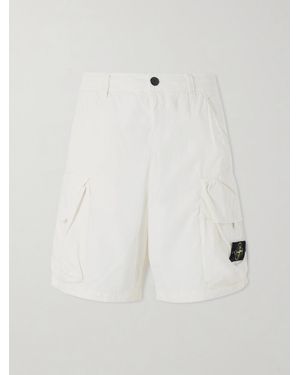 Stone Island Straight-Leg Camouflage-Print Ripstop Cotton-Blend Shorts - Natural