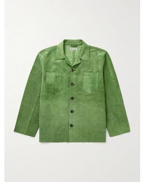 Bode Suede Overshirt - Green