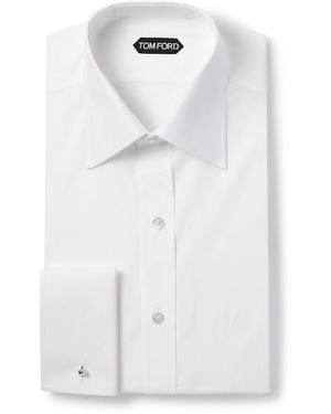 Tom Ford Double-Cuff Cotton-Poplin Shirt - White