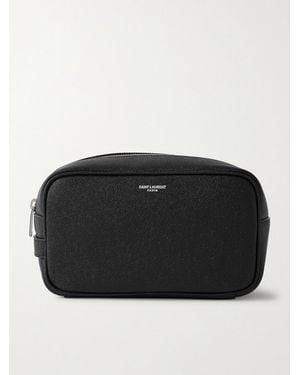 Saint Laurent Full-Grain Leather Pouch - Black