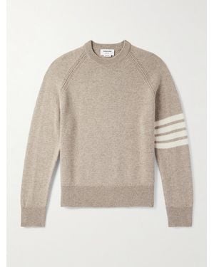 Thom Browne Striped Wool Jumper - Natural