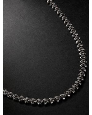 David Yurman Armory Kette aus Sterlingsilber mit Diamanten - Schwarz