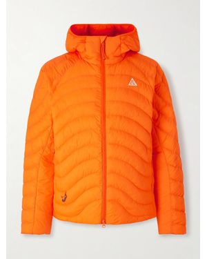 Nike Acg Lava Flow Quilted Therma-Fit Adv Padded Hooded Jacket - Orange