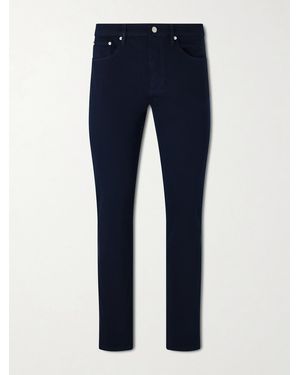 FRAME Straight-leg Twill Trousers - Blue