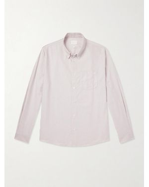 A.P.C. Button-down Collar Striped Cotton Shirt - Pink