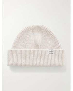 TOTEME Cashmere Ribbed Beanie - Natural