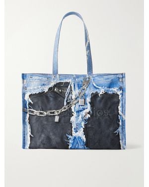 Acne Studios Trompe L'Oeil Organic Cotton Tote Bag - Blue
