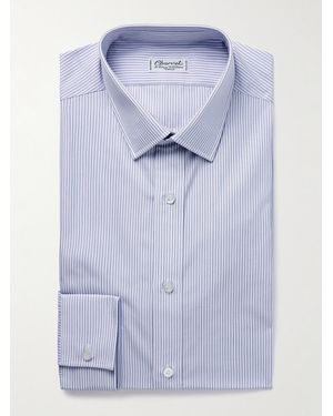 Charvet Striped Cotton-Poplin Shirt - Blue