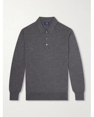 William Lockie Virgin Wool Polo Shirt - Grey