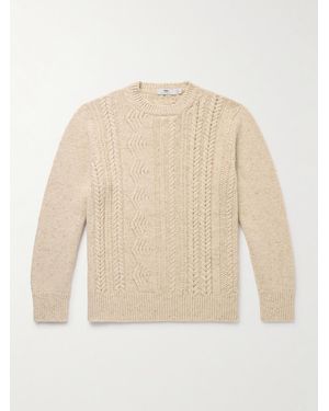 Inis Meáin Ridge Cable-Knit Merino Wool And Cashmere-Blend Jumper - Natural