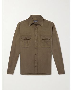 J. Mueser Tencel Lyocell-Twill Shirt - Green