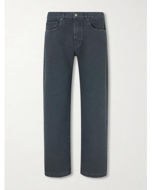 Massimo Alba Oceano Straight-Leg Cotton Trousers - Blue