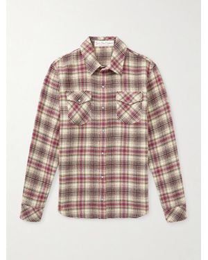 God's True Cashmere Checked Cashmere Shirt - Brown