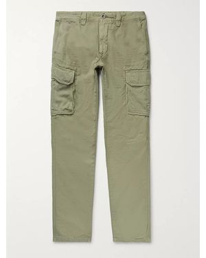 Slowear Slim-Fit Cotton And Linen-Blend Cargo Trousers - Green