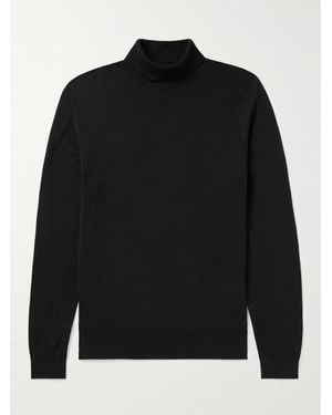 John Smedley Hawley Slim-Fit Sea Island Cotton Rollneck Jumper - Black