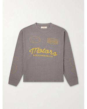 CHERRY LA Logo-Print Cotton-Mesh T-Shirt - Grey