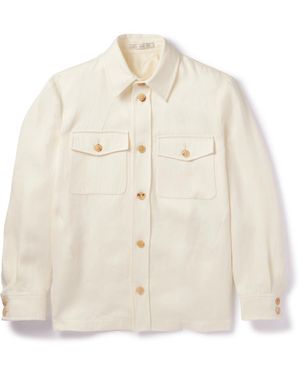 Umit Benan Linen-Jersey Overshirt - Natural