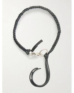 Our Legacy Ladon Braided Suede Keychain - White