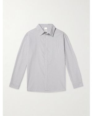 SSAM Striped Cotton Shirt - Bianco