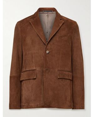 Paul Smith Suede Suit Jacket - Brown