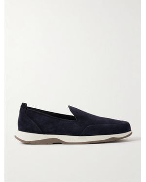Berluti Echappe Suede Slip-On Trainers - Blue
