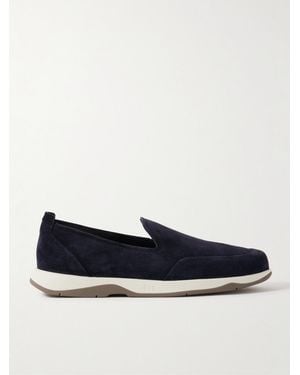 Berluti Echappe Suede Slip-On Trainers - Blue