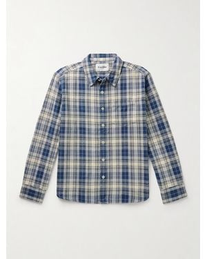 Corridor NYC Box kariertes Hemd aus Baumwolle - Blau