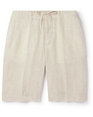 Loro Piana Straight-Leg Linen Drawstring Bermuda Shorts - White