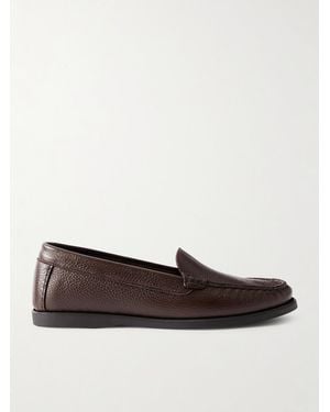 Saman Amel City Full-Grain Leather Loafers - Brown