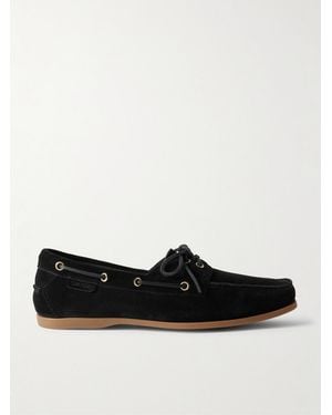 Tom Ford Robin Suede Boat Shoes - Black
