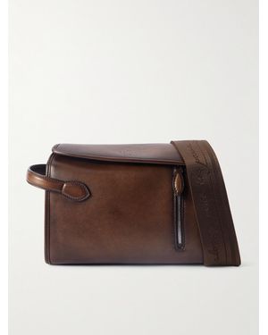 Berluti Morning On Strap Umhängetasche aus Venezia-Leder - Braun