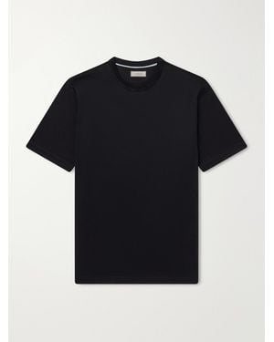 Canali Cotton-Jersey T-Shirt - Black