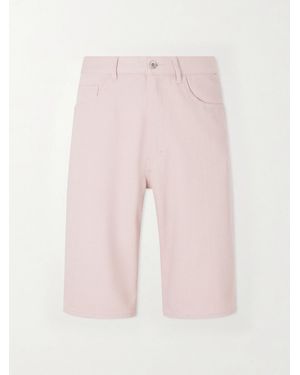 AURALEE Wide-Leg Silk Shorts - Pink