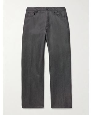 MR P. Straight-Leg Wool And Mohair-Blend Jeans - Grey